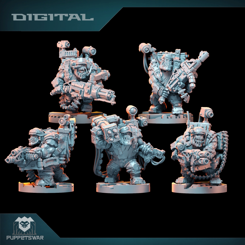 3D Printing Resin - Esquadrão Orc Ultimate Badasses, figura de