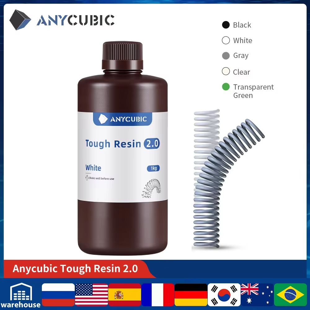 3D Printing Uv Sensitive Resin - Anycúbico resina resistente flexível 2.0 405nm
