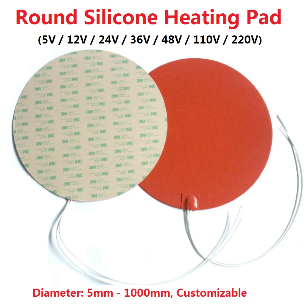 3D Printing Tablet - Almofadas de aquecimento redondas de silicone,