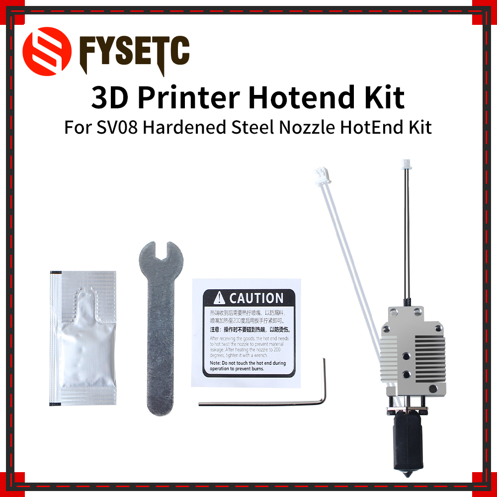 Nozzle 0.4Mm Hardened - Kit de Bico de Aço Endurecido