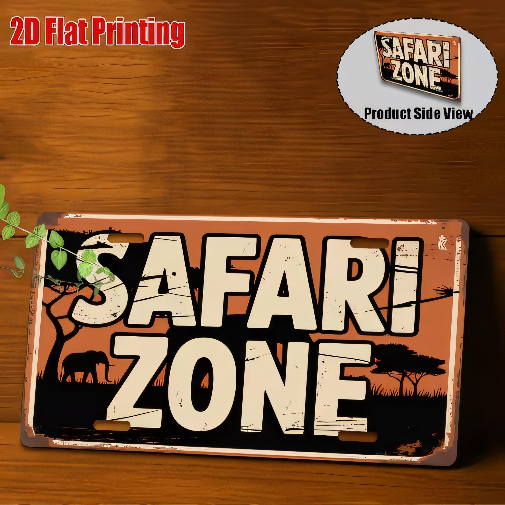 3D Printing Zone - Placa de Metal Vintage Estilo Rústico