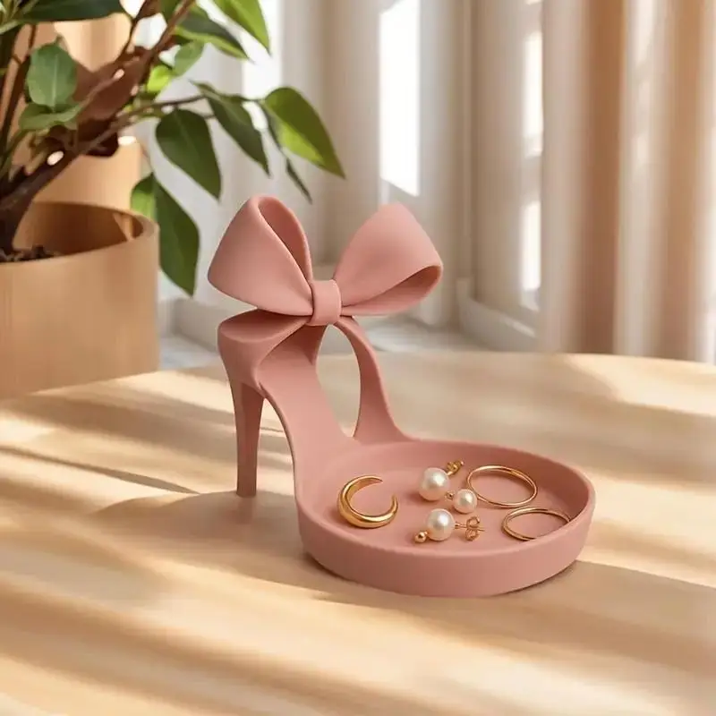 Suporte de joias de salto alto - 3D Printing Ring Holder avaliação e preço