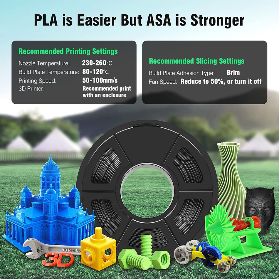 Jayo filamento 3d asa 1.75mm 5 - Asa Filament Outdoor avaliação e preço