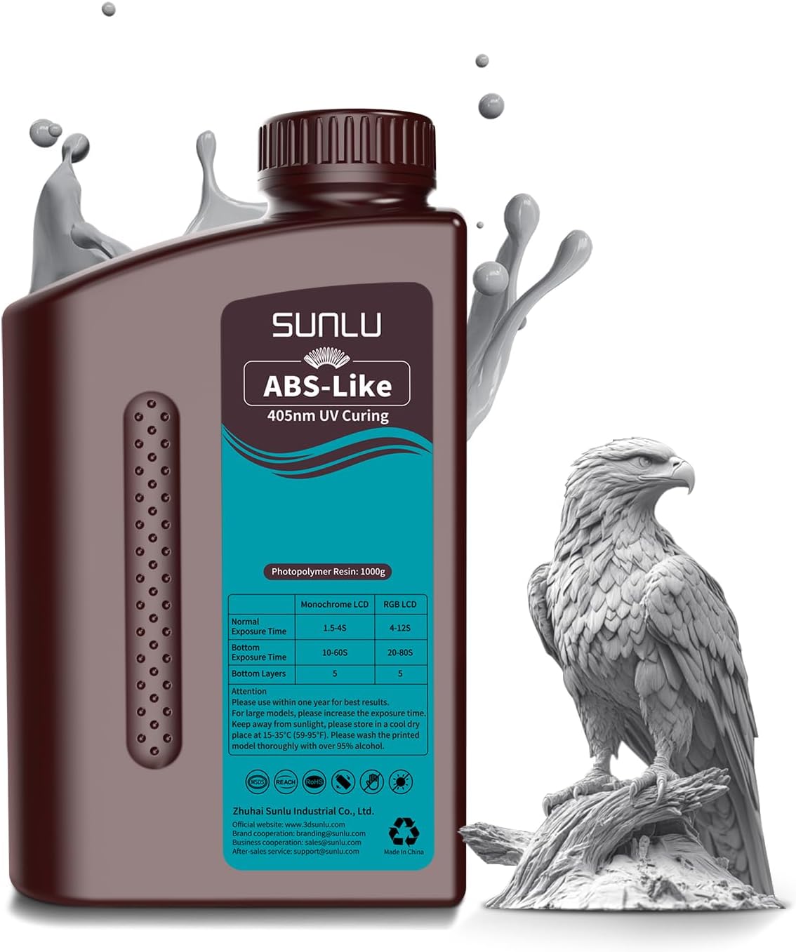 Sunlu abs como resina 405nm 1k - 3D Printing Uv Sensitive Resin avaliação e preço