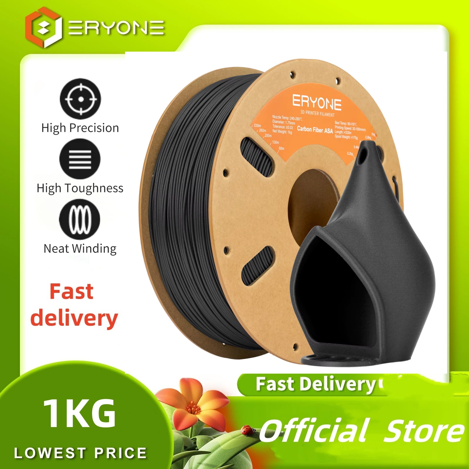Eryone 1kg asa filamento premi - Asa Filament Outdoor avaliação e preço