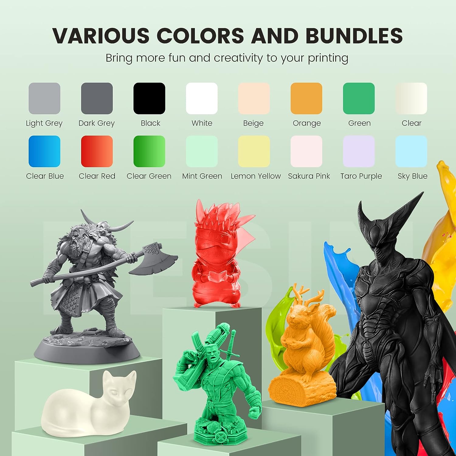 Resina SUNLU 3KG Padrão / Resi - 3D Printing Uv Sensitive Resin avaliação e preço