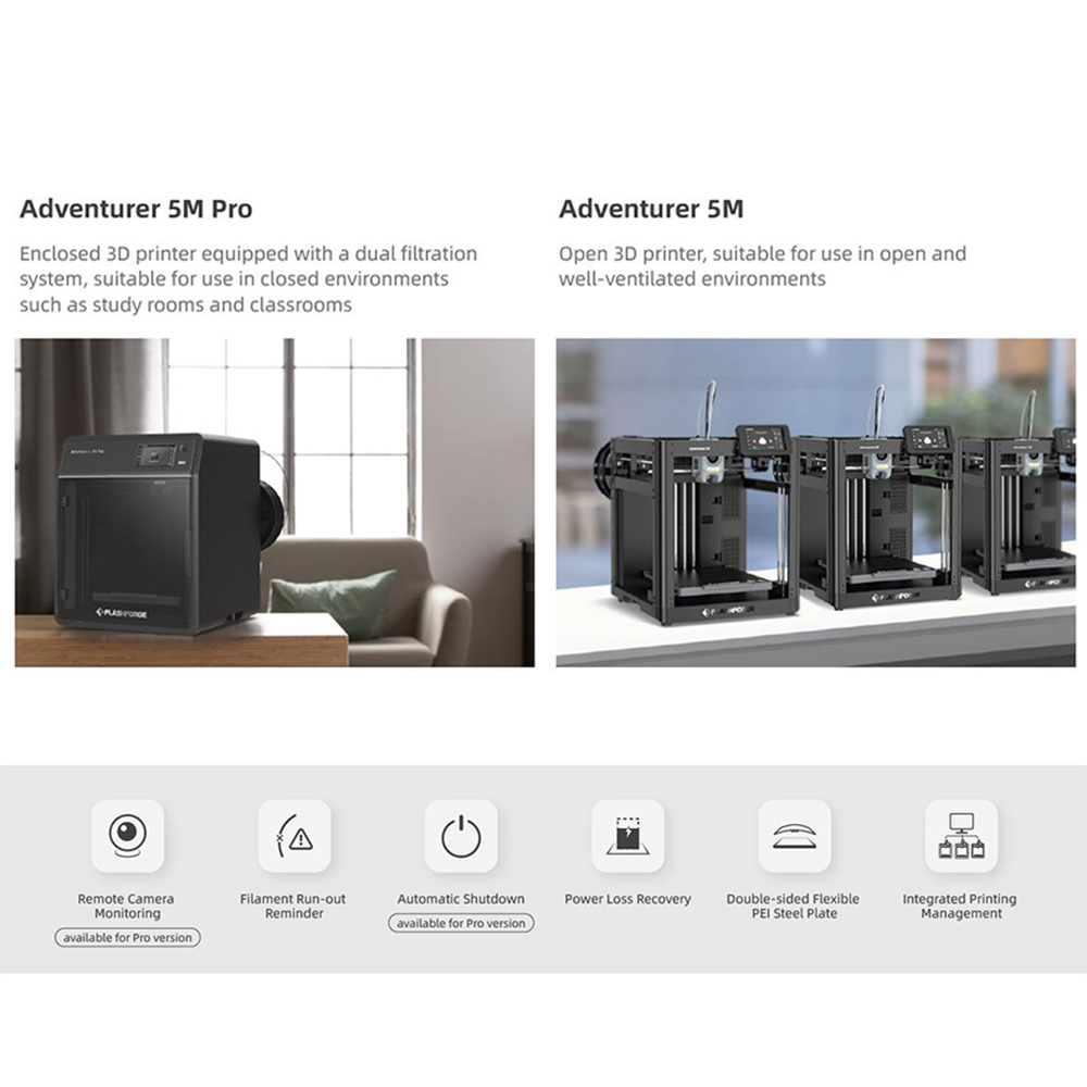 Flashforge Adventurer 5M Pro I - 3D Printing Files avaliação e preço